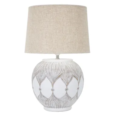 LAMPA STOŁOWA Z ŻYWICY ROT. ATENE 38X59 cm